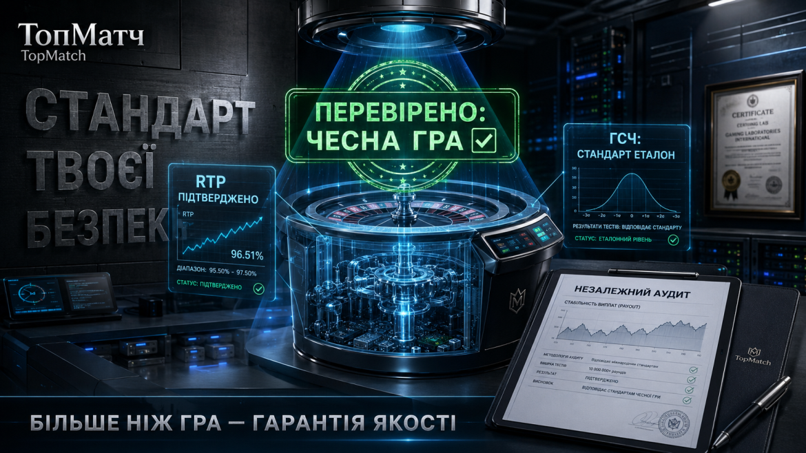 незалежна сертифікація ігор у ТопМатч