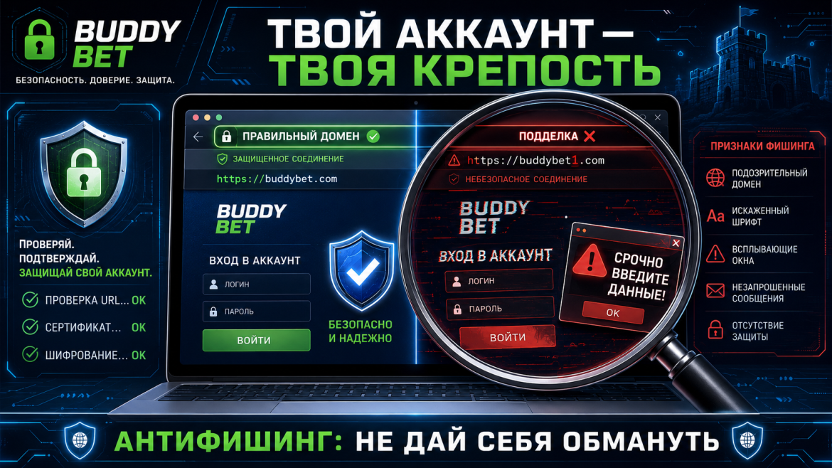 антифишинг помогает отличить Buddy Bet