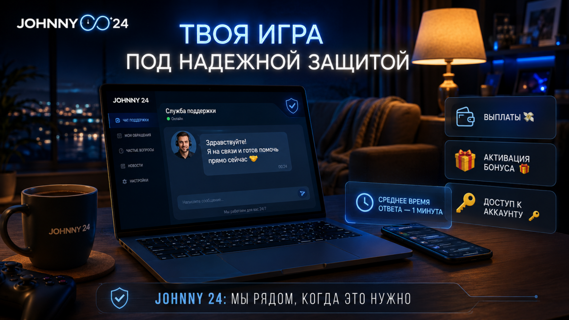 круглосуточная поддержка Johnny 24